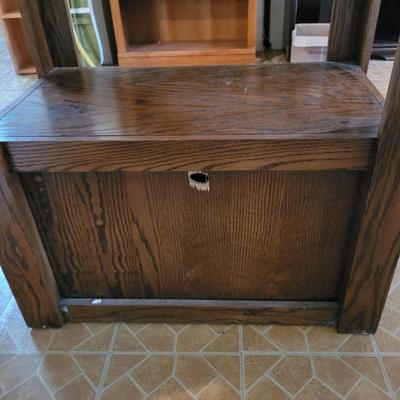 Three Large Wooden Display Shelves (D-EL)