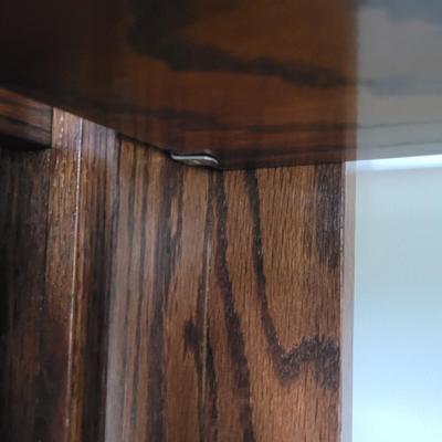 Three Large Wooden Display Shelves (D-EL)