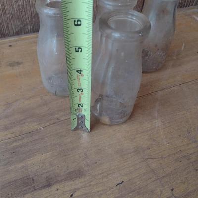 Set of Five Vintage Biltmore Dairy Farm Half Pint Glass Milk Bottles (#22)