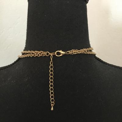 Gold tone, multicolored statement, necklace