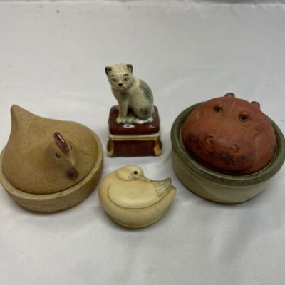 Lefton, Fitz & Floyd and More Animal Trinket Boxes (B3-SS)