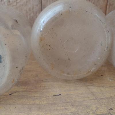 Set of Three Vintage Biltmore Dairy Farm One Quart Glass Milk Bottles (#25)