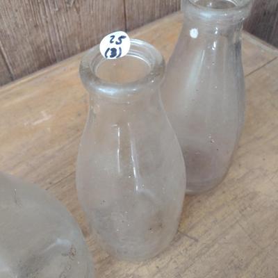 Set of Three Vintage Biltmore Dairy Farm One Quart Glass Milk Bottles (#25)