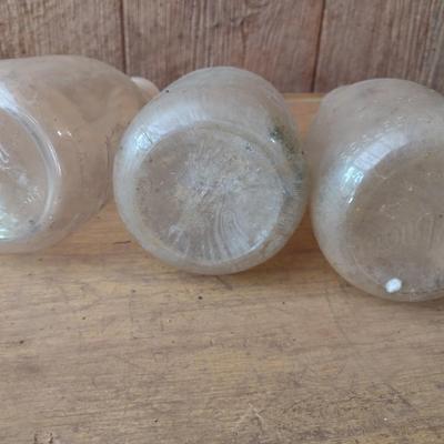 Set of Three Vintage Biltmore Dairy Farm One Quart Glass Milk Bottles (#26)