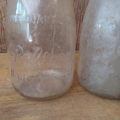 Set of Three Vintage Biltmore Dairy Farm One Quart Glass Milk Bottles (#26)