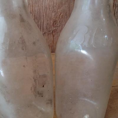 Set of Three Vintage Biltmore Dairy Farm One Quart Glass Milk Bottles (#29)