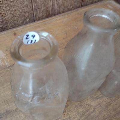 Set of Three Vintage Biltmore Dairy Farm One Quart Glass Milk Bottles (#29)