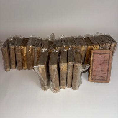 Sale Photo Thumbnail #1481: Fair condition considering the age. Some books are pictured inside clear bags.