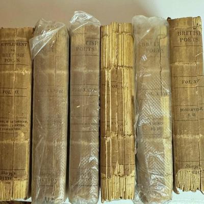 Sale Photo Thumbnail #1488: Fair condition considering the age. Some books are pictured inside clear bags.