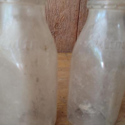 Set of Three Vintage Biltmore Dairy Farm One Quart Glass Milk Bottles (#31)