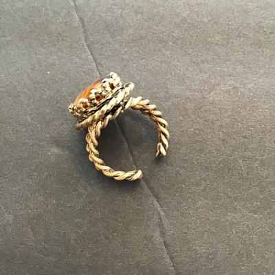 Sale Photo Thumbnail #10: Vintage 1960s made in West Germany tigers eye ring. Please see attached photos.