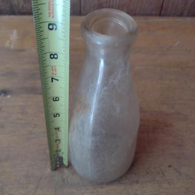 Unique Misshapen Vintage Biltmore Dairy Farm One Quart Glass Milk Bottle (#33)