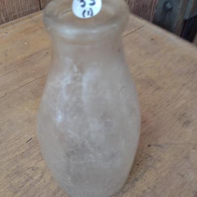 Unique Misshapen Vintage Biltmore Dairy Farm One Quart Glass Milk Bottle (#33)