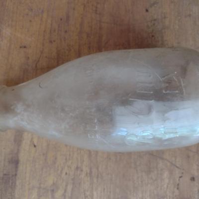 Unique Misshapen Vintage Biltmore Dairy Farm One Quart Glass Milk Bottle (#33)