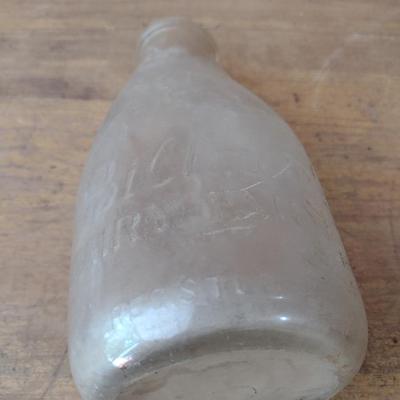 Unique Misshapen Vintage Biltmore Dairy Farm One Quart Glass Milk Bottle (#33)