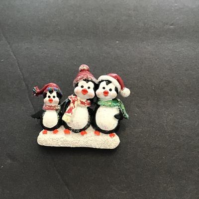 Sale Photo Thumbnail #49: Vintage Christmas penguin lapel pin please see attached photos