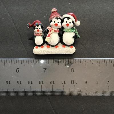 Sale Photo Thumbnail #51: Vintage Christmas penguin lapel pin please see attached photos