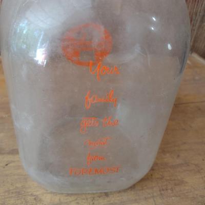 Vintage Foremost Painted Logo One Gallon Glass Milk Bottle (#36)