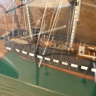 USS Constitution "Old Ironsides" Model in Glass Case