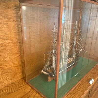 USS Constitution "Old Ironsides" Model in Glass Case