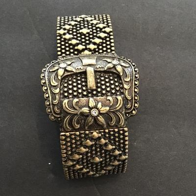 Sale Photo Thumbnail #94: Brushed bronze, black, stretchy bracelet. Please see attached photos.