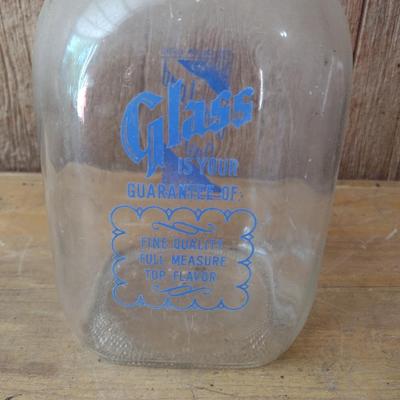 Vintage Cline-Land Painted Logo Dairy Glass One Gallon Milk Bottle (#43)