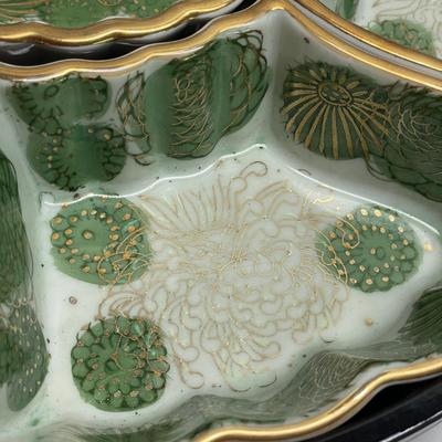 Fujita Kutani Japanese Divided Serving Dish on Turn-table & More (B3-SS)