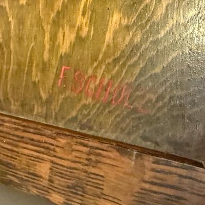 Framed Hand Painted Ducks on Wood Panel Signed "E. Shulz"