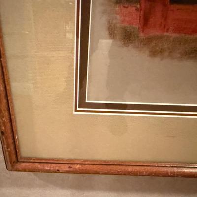 Framed Original Horse Matted Art Painting / Drawing