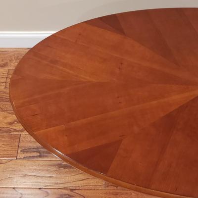 Two Tiered Wooden Oval Table on Wheels