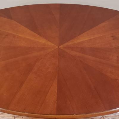 Two Tiered Wooden Oval Table on Wheels