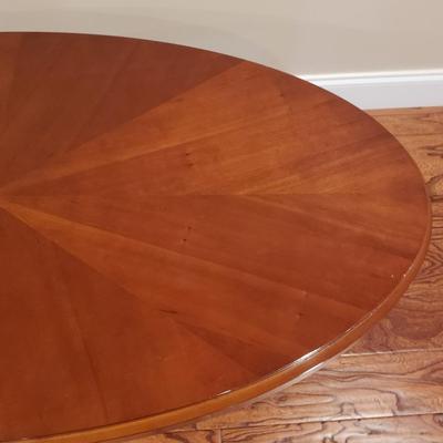 Two Tiered Wooden Oval Table on Wheels