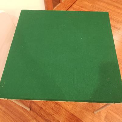 6' Plastic Table W/Adjustable Height Legs and Felt Top Card Table