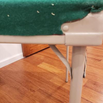 6' Plastic Table W/Adjustable Height Legs and Felt Top Card Table