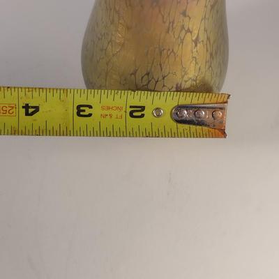 Sale Photo Thumbnail #134: Vintage Hand Blown Vase with Iridescent Finish- Possibly Loetz Glass