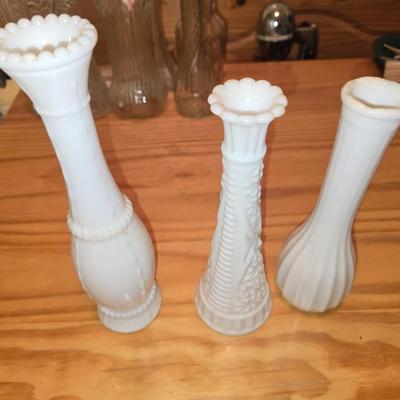 White vases