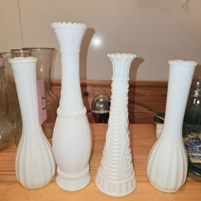 White vases