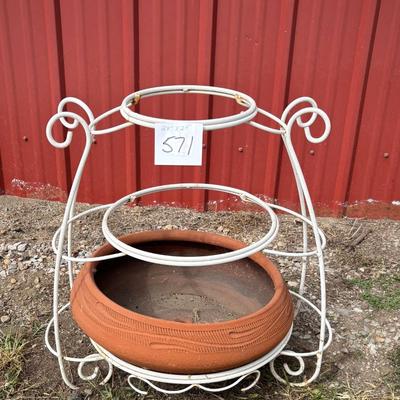 Large Terracotta Pot On Stand