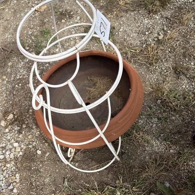 Large Terracotta Pot On Stand