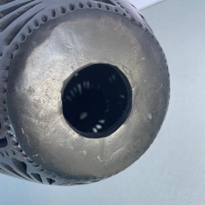 Very Unique Black Pierced Vase