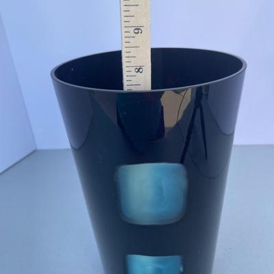 Black/Blue Glass Vase