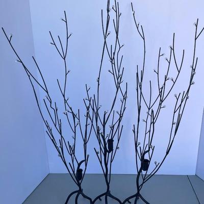 Black Iron Branches with Candles