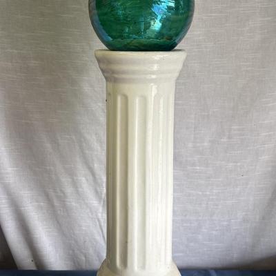 Gazing Ball on Pedestal