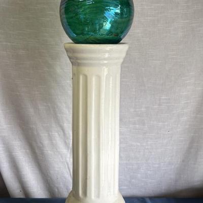 Gazing Ball on Pedestal