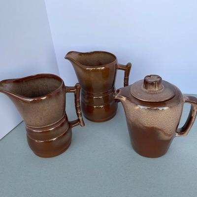 3 Frankoma Pitchers