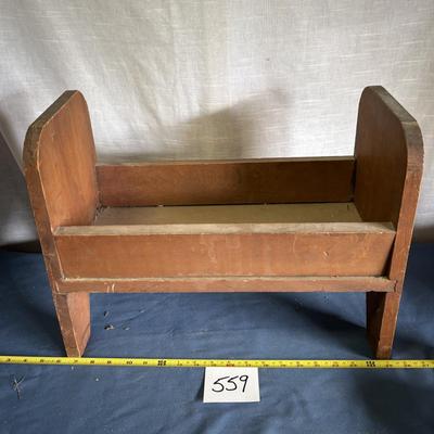 Vintage Wooden Doll Cradle