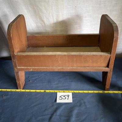 Vintage Wooden Doll Cradle