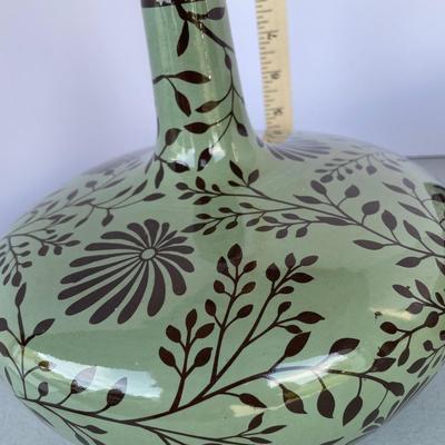 Floral Vase and Bronze Colored Wire Bowl