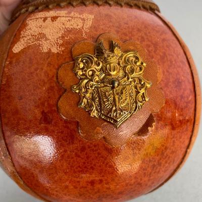 Glass lined Leather Lidded Bowl