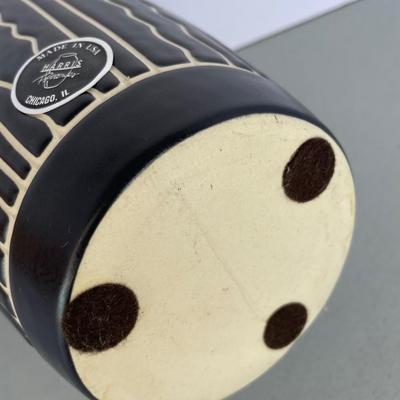 Black/Cream Harris Potteries Tall Vase